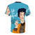 Vintage movie inspired pop art design on a t-shirt featuring Rosalind Russell and the phrase "life is a banquet" - Back
