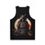 Unisex tank top featuring a minimalist samurai design - Back