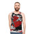 Samurai warrior unisex tank top with Japanese inspired design - men