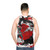 Samurai warrior unisex tank top with Japanese inspired design - men back