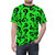 A green t-shirt with a question mark design, inspired by the Batman villain the Riddler. - men front
