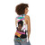 Retro unisex tank top featuring the 'Earth Girls Are Easy' movie design with Jeff Goldblum - women back