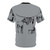 Banksy-inspired zebra all-over-print t-shirt featuring urban street art style - Back