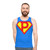 Letter P superhero alphabet unisex tank top - men