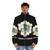 Boards of Canada retro puffer jacket with ambient electronic and plunderphonics design - men front