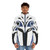 Bo Katan Mandalorian logo puffer jacket with Star Wars inspired design - men front