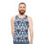 Turkish Iznik Floral Pattern Unisex Tank Top - men