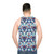 Turkish Iznik Floral Pattern Unisex Tank Top - men back