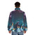 Blupee Sanctuary Zelda Puffer Jacket featuring a whimsical and contemplative night atmosphere design - men back