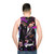 Dylan Unisex Tank Top with 60s Music Theme - men back