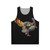 Watercolor turkey feather unisex tank top