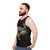 Watercolor turkey feather unisex tank top - men side
