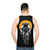 Space-inspired cycling tank top with "Let's Ride Bike" design - men back