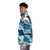 Blue Whales and Sea Creatures Puffer Jacket featuring Rabbit Town Art design - men side left
