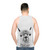 Minimalist alpaca unisex tank top - men back