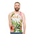Aloha tropical hawaiian floral watercolor unisex tank top - men