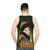Leopard print unisex tank top - men back