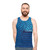 Minimalist unisex tank top with geometric ocean-inspired design - men