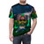 Green velvet graphic t-shirt featuring space and galaxy designs for EDM and music enthusiasts - men front
