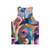 Tropical abstract geometric unisex tank top - Back