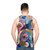 Tropical abstract geometric unisex tank top - men back