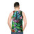 Tropical floral unisex tank top - men back