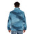 Puffer jacket in a frosty blue color with a vintage, textured pattern - men back