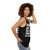 Unisex tank top with 'All Speech Is Free Speech' message - women side