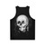 Unisex tank top with "All Is Vanity" gothic art design - Back