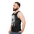 Unisex tank top with "All Is Vanity" gothic art design - men side