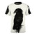 Artistic raven t-shirt with a photomanipulated spatter design