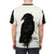 Artistic raven t-shirt with a photomanipulated spatter design - men back