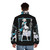 Blue Archive Toki character portrait puffer jacket with anime gacha-style design - men back