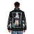 Blue Archive Asuna character portrait puffer jacket, featuring the beloved anime girl - men back