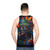 Trippy psychedelic DMT elf unisex tank top - men back