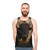 Rustic bison head graphic on a unisex tank top - men