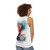 Mulan watercolor tank top with legendary female warrior design - women back