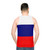 Patriotic Russian Flag Unisex Tank Top - men back