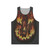 Heavy metal tank top with horror movie and 80s design