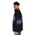 Blockbuster Video logo puffer jacket for movie and retro fashion enthusiasts - men side left