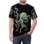 Artistic illustration of a green octopus with steampunk-inspired elements, in a watercolor painting style - men front