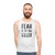 Dune movie inspired unisex tank top with "Fear Is The Mind Killer" design - men