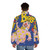 Mr Blobby inspired puffer jacket in a whimsical and vibrant design - men back