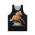Palomino horse running painting on unisex tank top