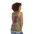 Colorful geometric abstract art tank top with spiritual and nautical design - women back