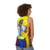 Unisex tank top with vibrant latin music and oil painting design - women back
