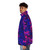Blacklight Puffer Jacket featuring abstract, psychedelic marbled artwork - men side left