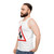 Unisex tank top with fantasy mythical creatures like unicorns and dragons - men side