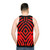 Unisex Ruby Diamond Pattern Tank Top - men back