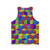 Unisex tank top with Rubik's cube inspired geometric pattern - Back